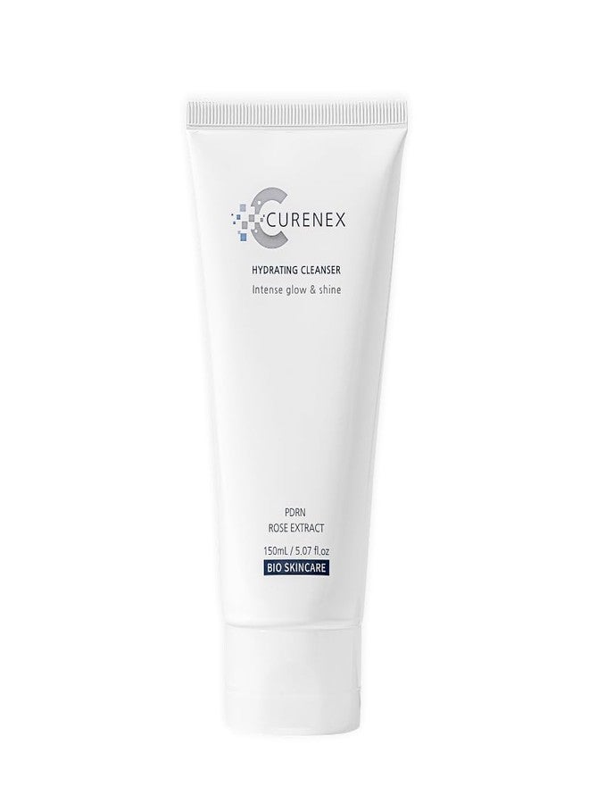 CURENEX Hydrating Cleanser – Advanced PDRN & Rose Extract Formula | Gentle Foaming Face Wash for Deep Cleansing, Hydration & Skin Barrier Support – 5.07 fl.oz - Image 1